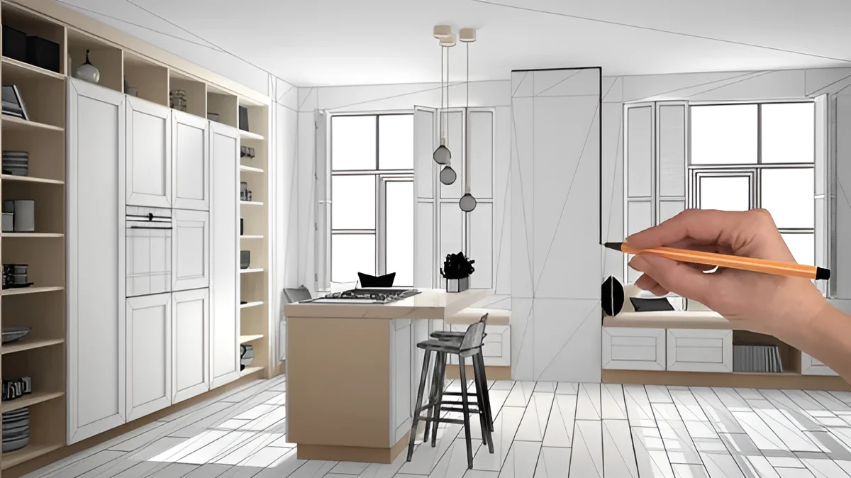 Projeto de cozinha em 3D